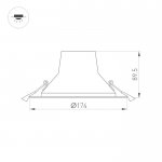 Светильник LTD-LEGEND-R175-20W Day4000 (WH, 50 deg) Arlight 27313
