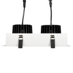 Светильник CL-KARDAN-S283x152-2x25W Day4000 (WH-BK, 30 deg) Arlight 27924