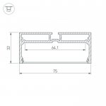 Профиль с экраном SL-LINE-7532-2000 ANOD Arlight 28033