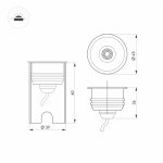 Светильник KT-AQUA-R45-3W White6000 (SL, 45 deg, 12V) (Arlight, Герметичный) Arlight 28056