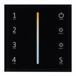 Панель Sens SMART-P43-MIX Black (230V, 4 зоны, 2.4G) (Arlight, IP20 Пластик, 5 лет) Arlight 28137