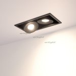 Светильник CL-SIMPLE-S148x80-2x9W Warm3000 (BK, 45 deg) Arlight 28151