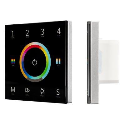 Панель Sens SMART-P67-MULTI Black (230V, 4 зоны, 2.4G) (Arlight, IP20 Пластик, 5 лет) Arlight 28322