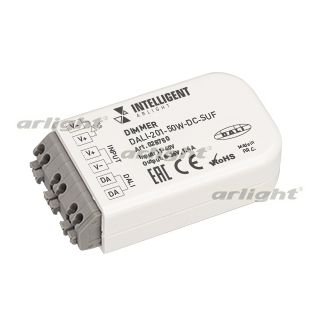 INTELLIGENT ARLIGHT Диммер DALI-201-50W-DC-SUF (11-50V DC, 1400mА) (IARL, IP20 Пластик, 3 года) Arlight 28750 INTELLIGENT ARLIGHT Диммер DALI-201-50W-DC-SUF (11-50V DC, 1400mА) (IARL, IP20 Пластик, 3 года) Arlight 28750