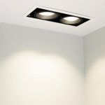 Светильник CL-KARDAN-S375x190-2x25W Warm3000 (WH-BK, 30 deg) (Arlight, IP20 Металл, 3 года) Arlight 28863