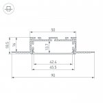 Профиль KLUS-POWER-W50H16-F-HIDE-2000 Arlight 28917