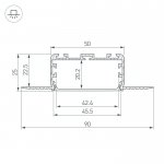 Профиль KLUS-POWER-W50H25-F-HIDE-2000 Arlight 28918
