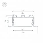 Профиль KLUS-POWER-W50-FS-2000 ANOD Arlight 28919