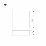 Светильник SP-QUADRO-S300x300-36W Warm3000 (BK, 120 deg, 230V) Arlight 29487