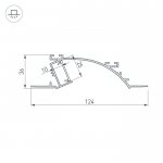 Профиль с экраном ALM-ARC-SINGLE-2000 ANOD+FROST (Arlight, Алюминий) Arlight 29850