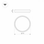Светильник LGD-GIRO-R175-10W Warm3000 (GR, 110 deg, 230V) Arlight 29948