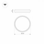 Светильник LGD-GIRO-R240-25W Warm3000 (GR, 110 deg, 230V) (Arlight, IP54 Металл, 3 года) Arlight 29949