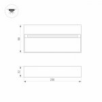 Светильник LGD-TRACE-S200x80-8W Warm3000 (GR, 65 deg, 230V) Arlight 29961