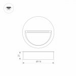 Светильник LTD-TRAIL-R115-4W Warm3000 (GR, 65 deg, 230V) Arlight 29962
