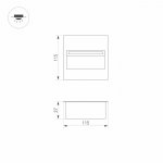 Светильник LTD-TRAIL-S115x115-4W Warm3000 (GR, 70 deg, 230V) Arlight 29963