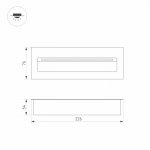 Светильник LTD-TRAIL-S226x76-8W Warm3000 (GR, 65 deg, 230V) Arlight 29964