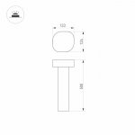Светильник LGD-SWAMP-BOLL-H500-7W Warm3000 (GR, 93 deg, 230V) (Arlight, IP65 Металл, 3 года) Arlight 29968