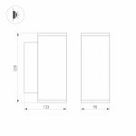 Светильник LGD-FORMA-WALL-TWIN-R90-2x12W Warm3000 (GR, 44 deg, 230V) (Arlight, IP54 Металл, 3 года) Arlight 29970