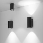 Светильник LGD-FORMA-WALL-R90-12W Warm3000 (GR, 44 deg, 230V) (Arlight, IP54 Металл, 3 года) Arlight 29976