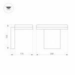 Светильник LGD-TENT-WALL-9W Warm3000 (GR, 110 deg, 230V) Arlight 29977