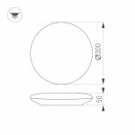 Светильник CL-FRISBEE-MOTION-R300-18W Day4000 (WH, 180 deg, 230V) (Arlight, IP54 Пластик, 3 года) Arlight 30104
