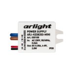 Блок питания ARJ-KE08350-MINI (2.8W, 350mA) (Arlight, IP20 Пластик, 5 лет) Arlight 30188