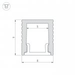 Профиль SL-MINI-8-2000 ANOD BLACK (Arlight, Алюминий) Arlight 30514
