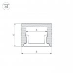 Профиль SL-MINI-8-H6-2000 ANOD BLACK Arlight 30522