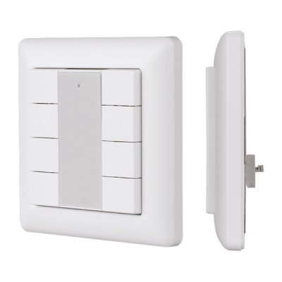 Встраиваемая кнопочная белая пластиковая панель для работы по протоколу DALI-2 Arlight 31147 Встраиваемая кнопочная белая пластиковая панель для работы по протоколу DALI-2 Arlight 31147