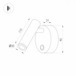 Светильник SP-BED-R90-3W Warm3000 (WH, 20 deg, 230V) Arlight 31393