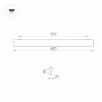Светильник ALT-LINEAIR-FLAT-UPDOWN-DIM-S2094-600-25W Warm3000 (BK, 100 deg, 230V) Arlight 31527