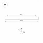 Светильник ALT-LINEAIR-FLAT-UPDOWN-DIM-S2094-1200-40W Warm3000 (BK, 100 deg, 230V) Arlight 31530