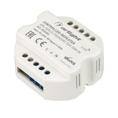 Контроллер-усилитель ARL-SIRIUS-TRANSMITTER-30M-IN (230V, 2.4G) (Arlight, IP20 Пластик, 3 года) Arlight 32353