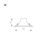 Светильник даунлайт с изменяемой цветовой температурой и переключателем на корпусе Arlight 32433