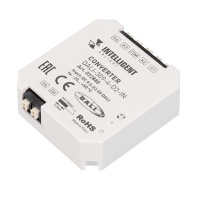 Миниатюрный встраиваемый конвертер DALI-2 для внешних кнопок Arlight 32882