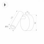 Накладной настенный светильник 3 Вт Arlight 33061
