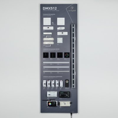 Стенд Управление светильниками DMX512 1760x600mm Габаритные размеры (Ширина Х Высотах Х Глубина) Arlight 33235