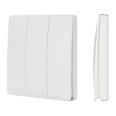 Накладная 3-х клавишная белая пластиковая панель Arlight 33668