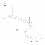 Светильник S-образный из  профиля SL-ARC-3535-D800-A90 BLACK Arlight 34046