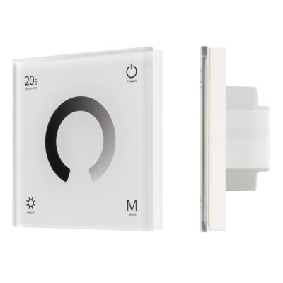 Панель SMART-P4-DIM-G-IN White (12-24V, 4x3A, Sens, 2.4G) (Arlight, IP20 Пластик, 5 лет) Arlight 34774