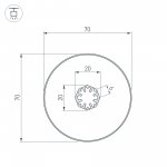 Профиль SL-ROUND-D70-360deg-2000 ANOD (Arlight, Алюминий) Arlight 37770