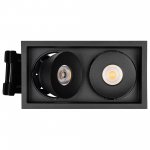 Светильник CL-SNODO-LUM-S148x80-2x9W Warm3000 (BK, 45 deg) (Arlight, IP20 Металл, 3 года) Arlight 39325