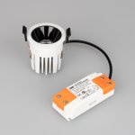 Светильник MS-SHADE-LUM-BUILT-R58-10W Warm3000 (WH-BK, 35 deg, 230V) (Arlight, IP20 Металл, 5 лет) Arlight 39326