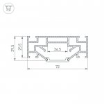 Профиль STRETCH-25-CEIL-CENTER-2000 (Arlight, Алюминий) Arlight 40060