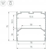 Профиль для светодиодной ленты LINE-S 041853 Arlight