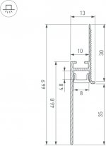 Профиль для светодиодной ленты ARH-PLINTUS 043665 Arlight