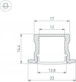 Профиль для светодиодной ленты ARH-LINE 044265 Arlight