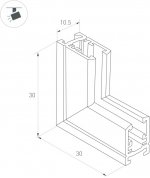 Коннектор угловой MAG-MICROCOSM 044529 Arlight