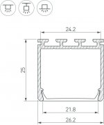 Профиль для светодиодной ленты PLS-LOCK 044846 Arlight