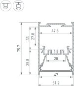 Профиль для светодиодной ленты ARH-LINE 044874 Arlight